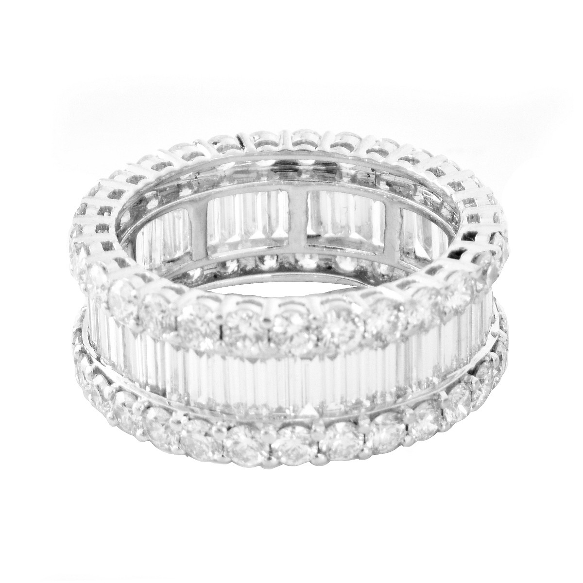 Diamond and 18K Eternity Band