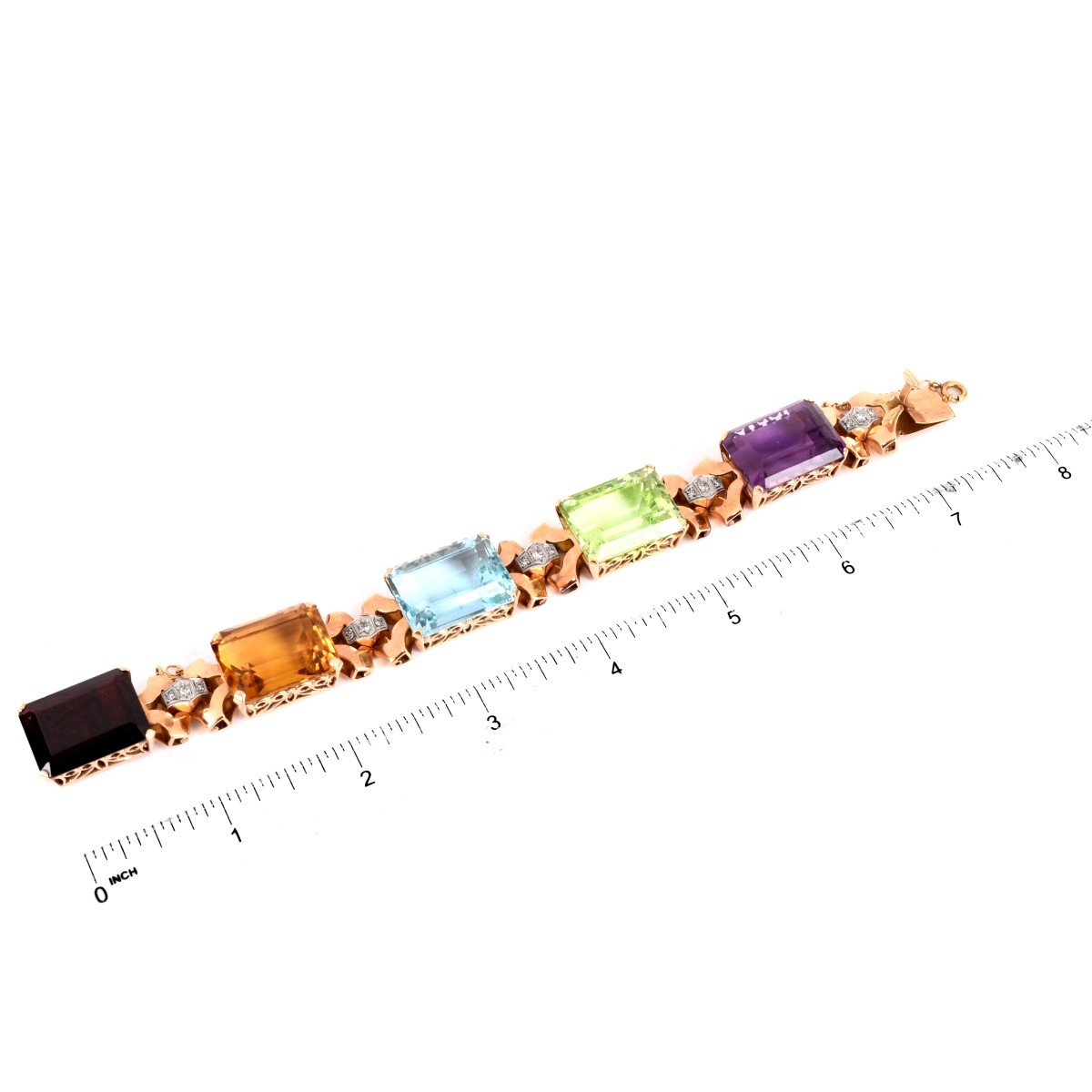 Gemstone and 14K Bracelet