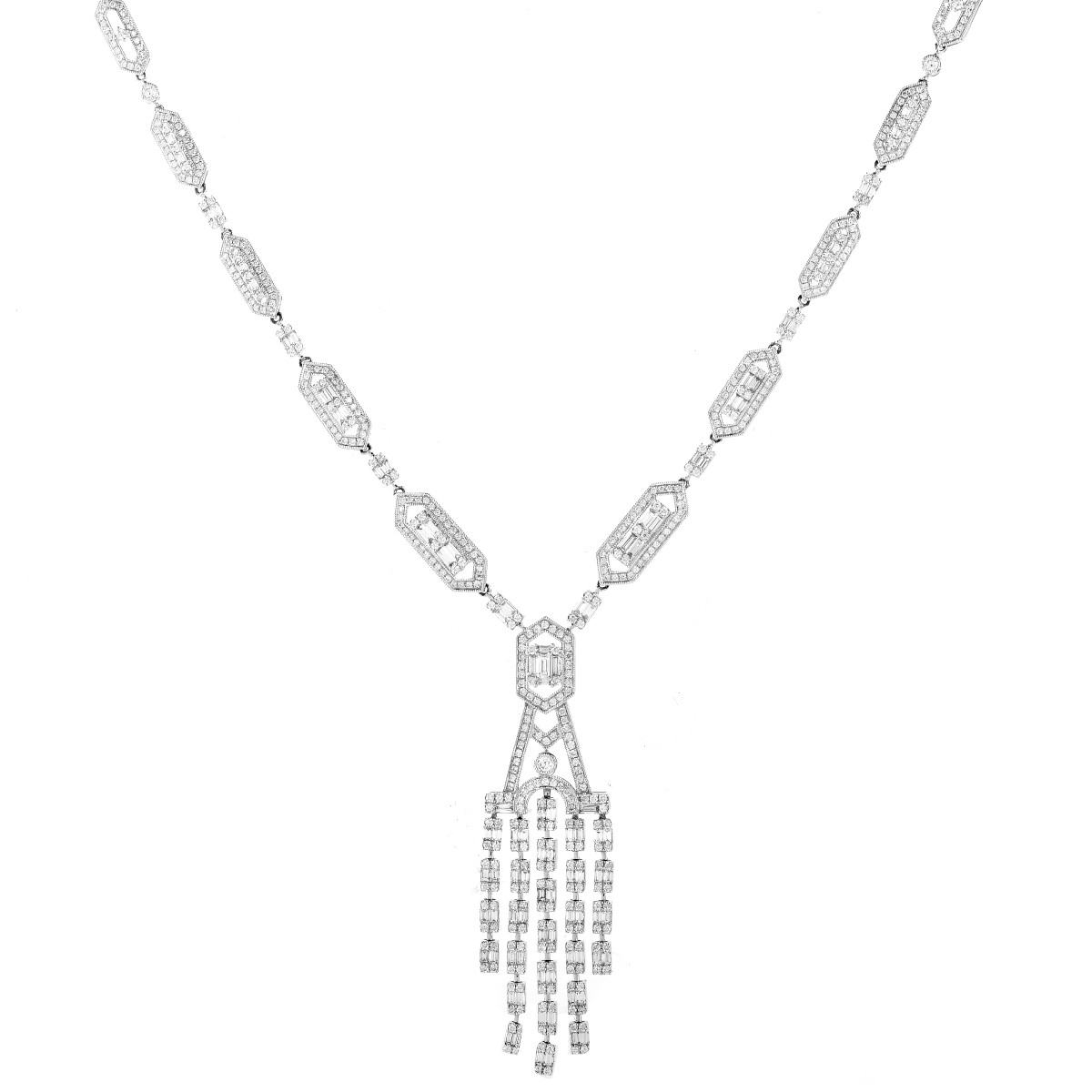 11.0ct TW Diamond and 18K Necklace