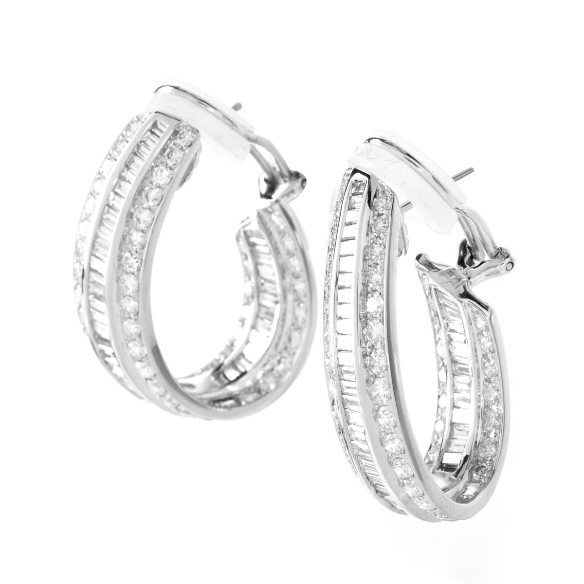 7.65ct TW Diamond and 18K Earrings