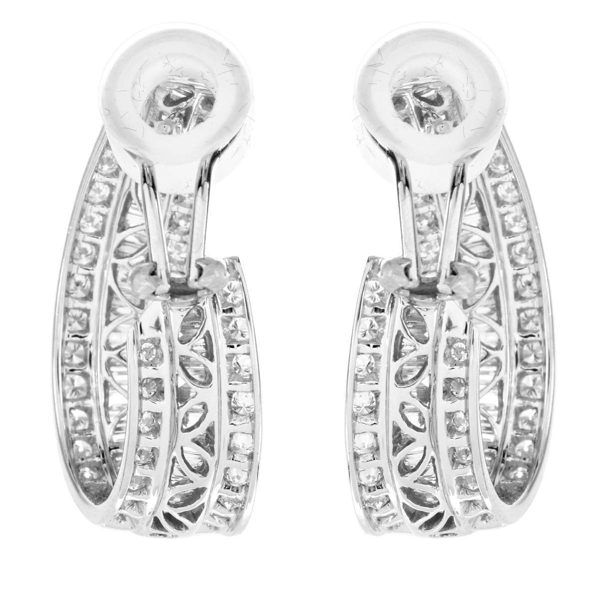 7.65ct TW Diamond and 18K Earrings