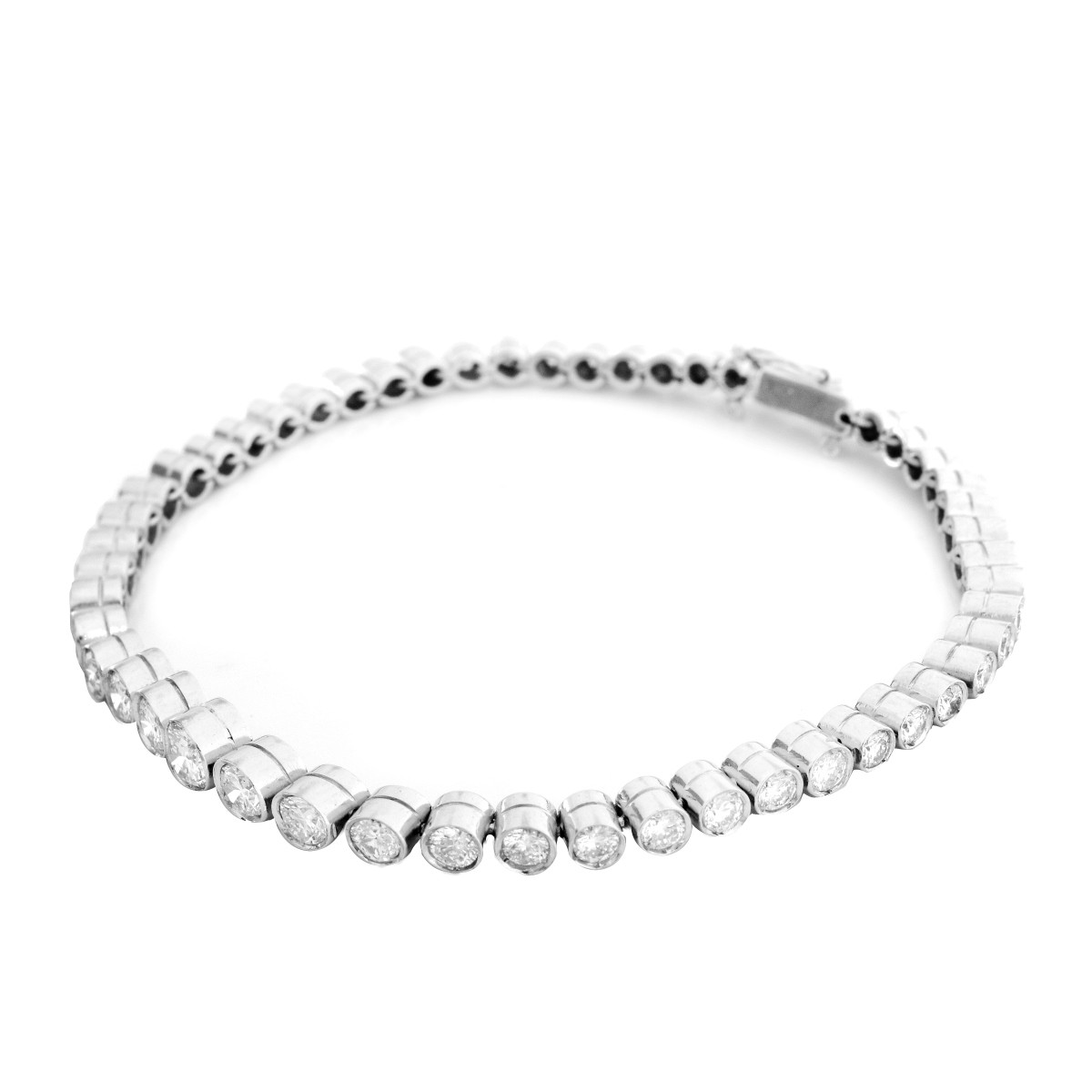 5.0ct TW Diamond and Platinum Bracelet