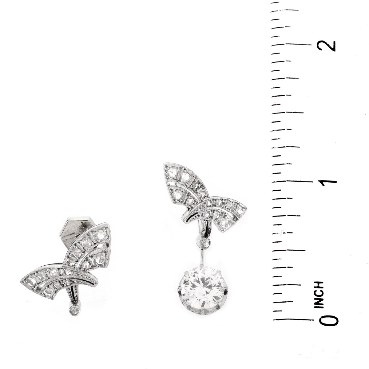 Vintage Diamond and 18K Earrings