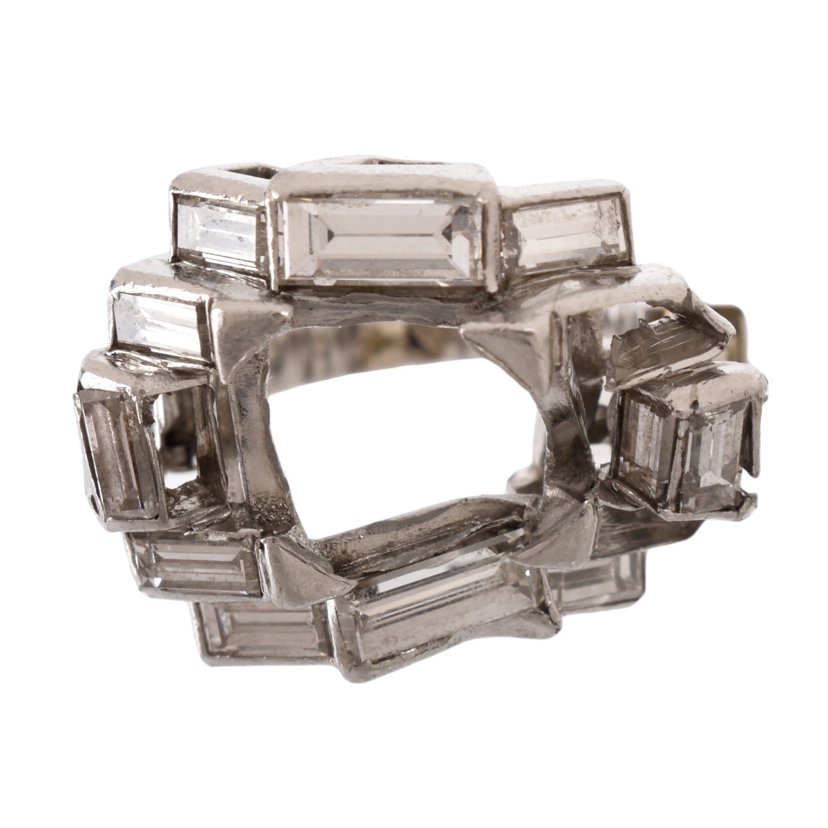 Antique Diamond and Platinum Ring Mounting