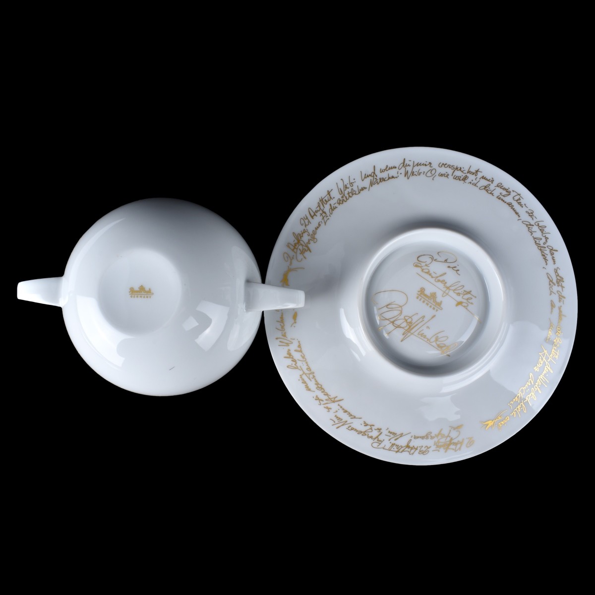 Rosenthal "Magic Flute Gold" Cream Soup/Saucer Set