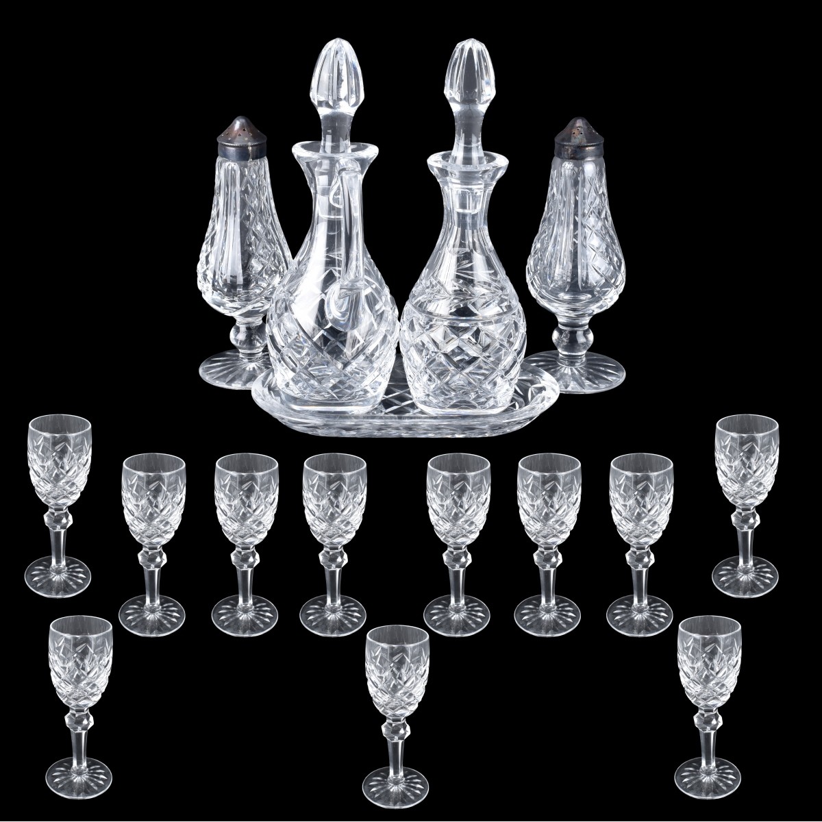 Sixteen Waterford Crystal Tableware