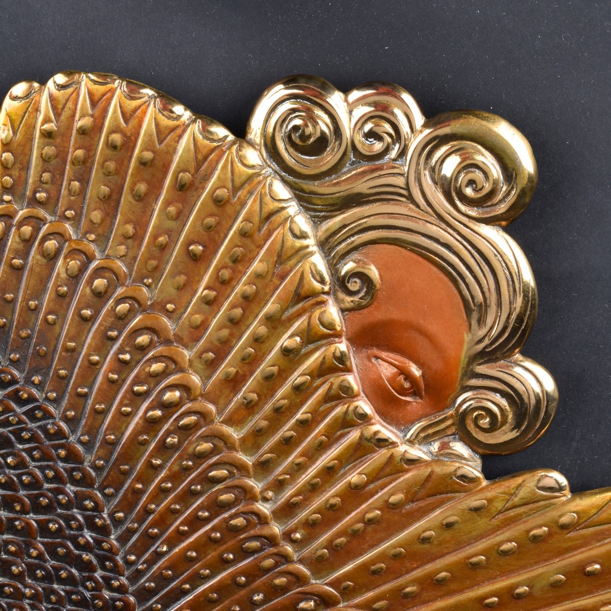 Erte "Coquette" Bronze Table Mirror