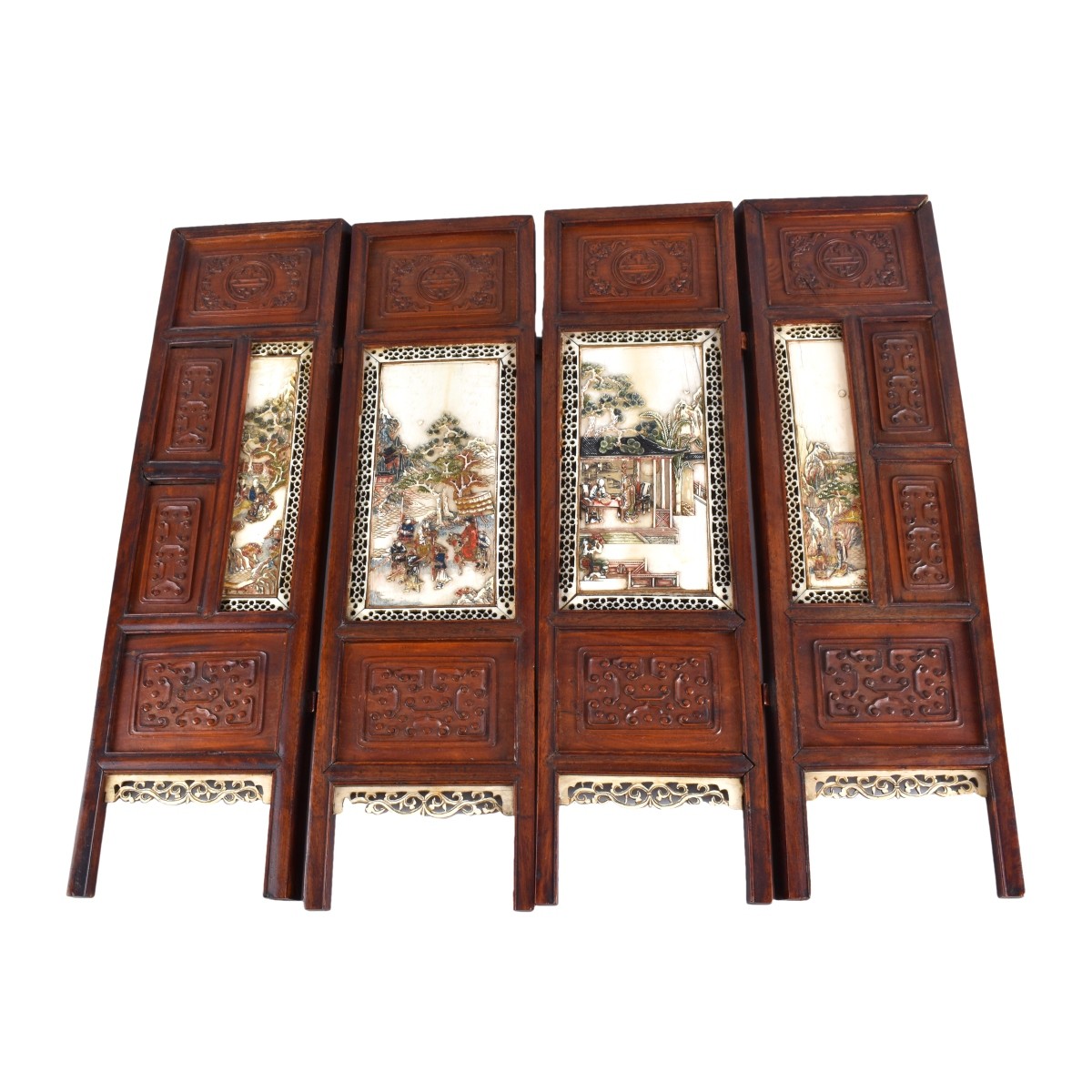 Chinese Ivory Table Screen