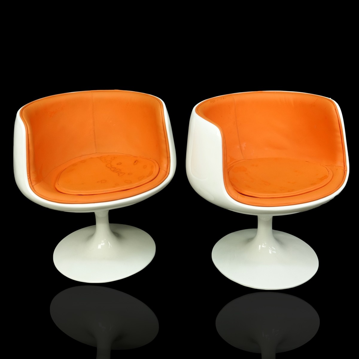 Pair Half Egg Cup Chairs