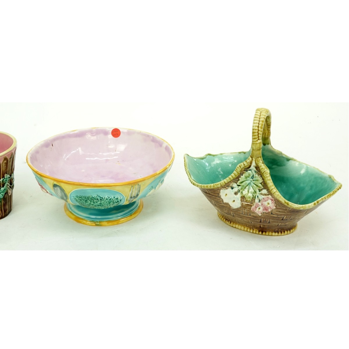 Four Pieces Majolica