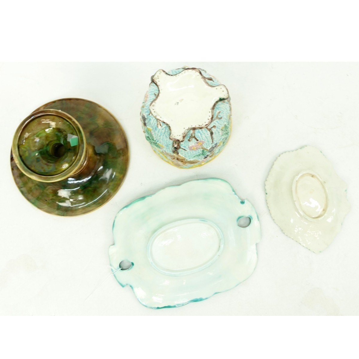 Four Pieces Majolica