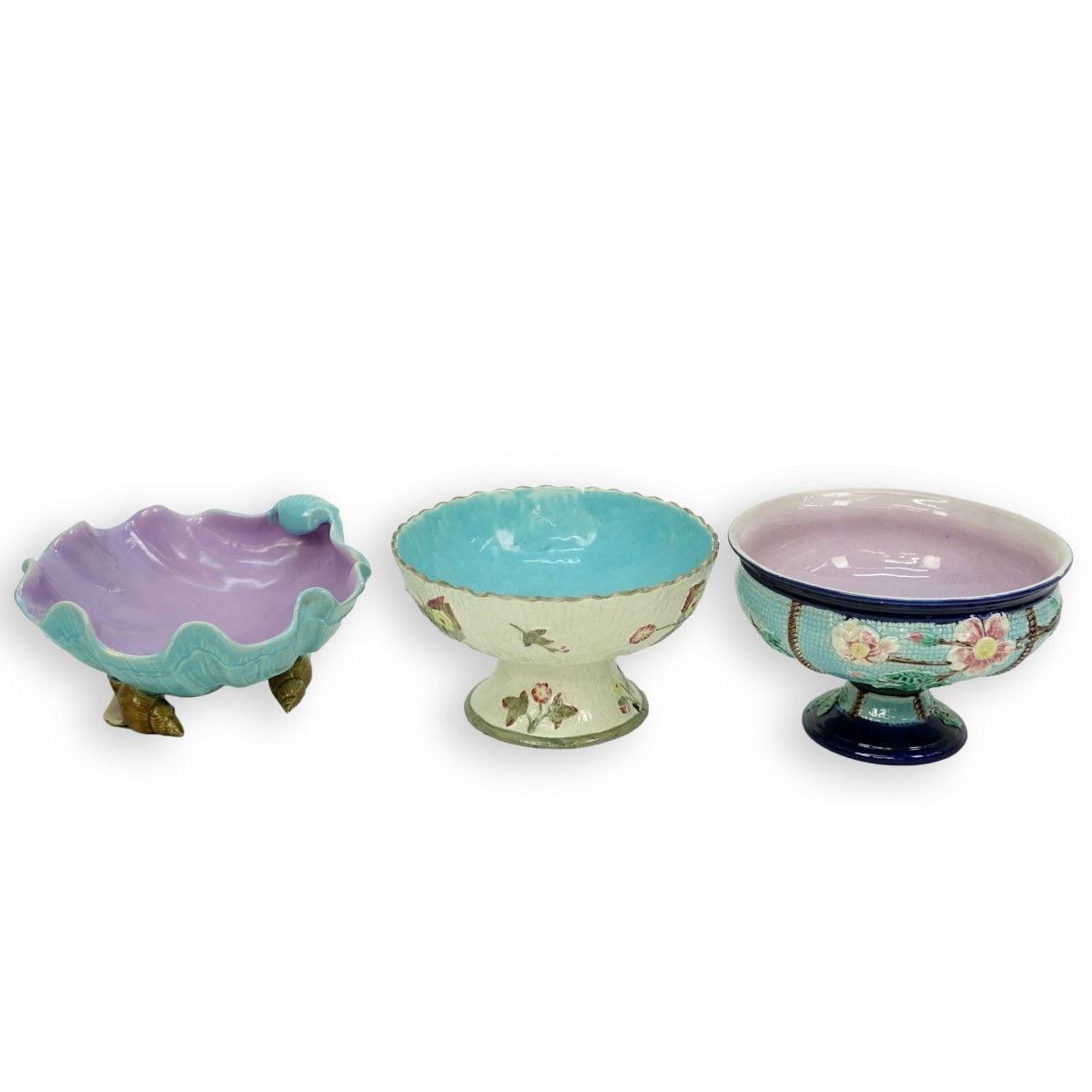 Three Pieces Majolica