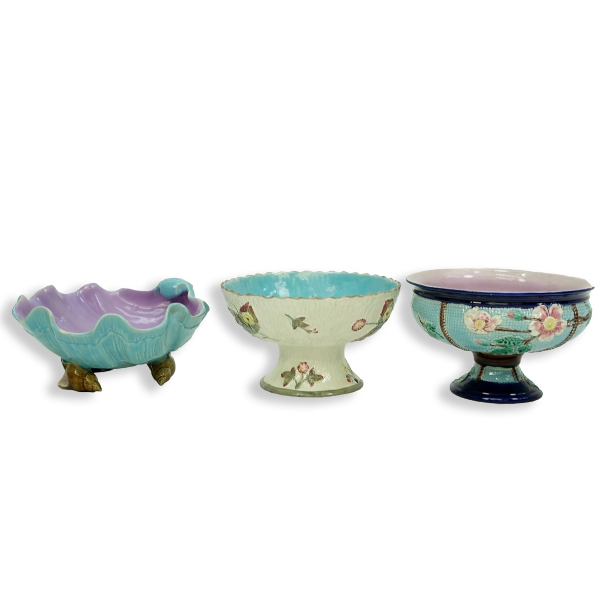 Three Pieces Majolica