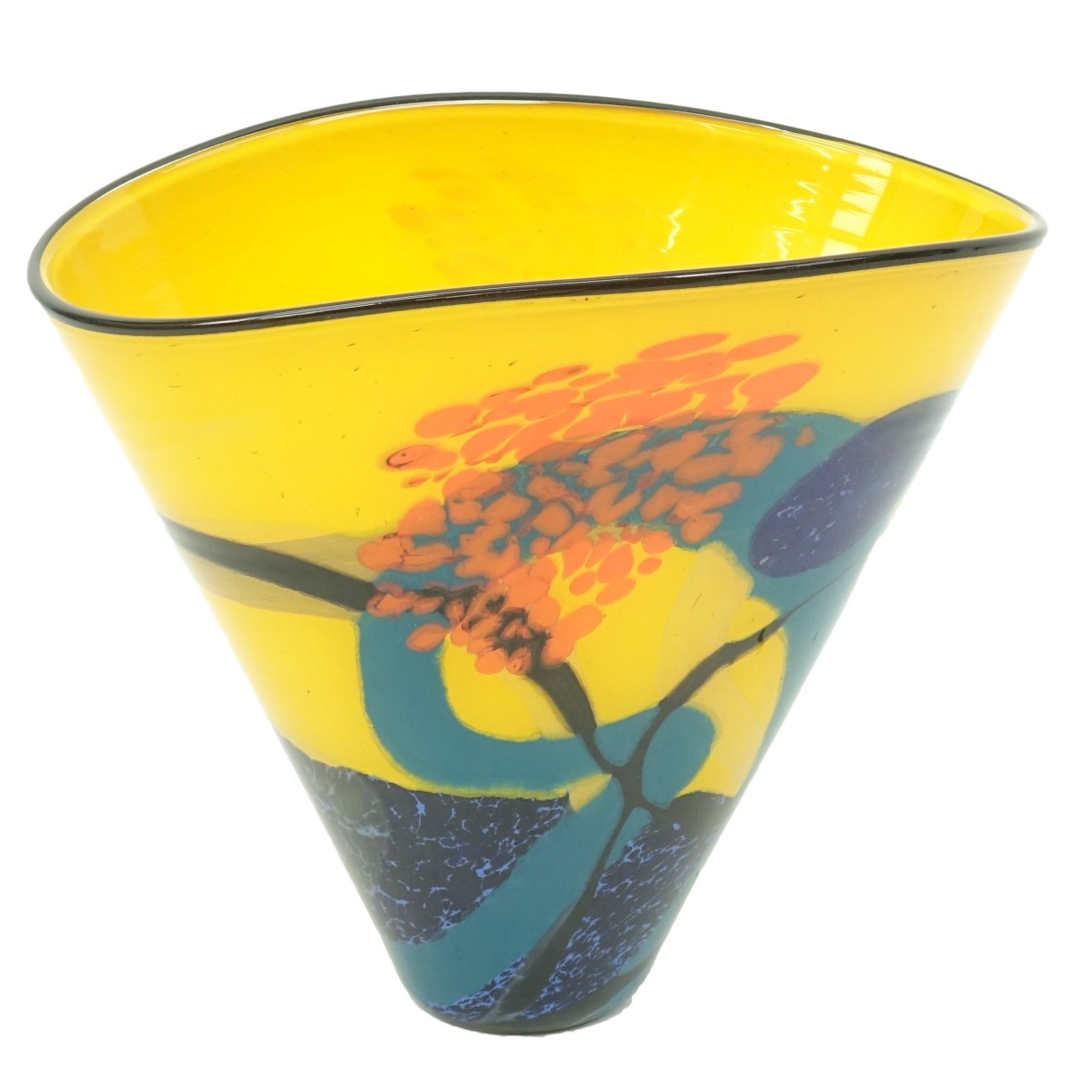 Large Hand Blown Glass Vase