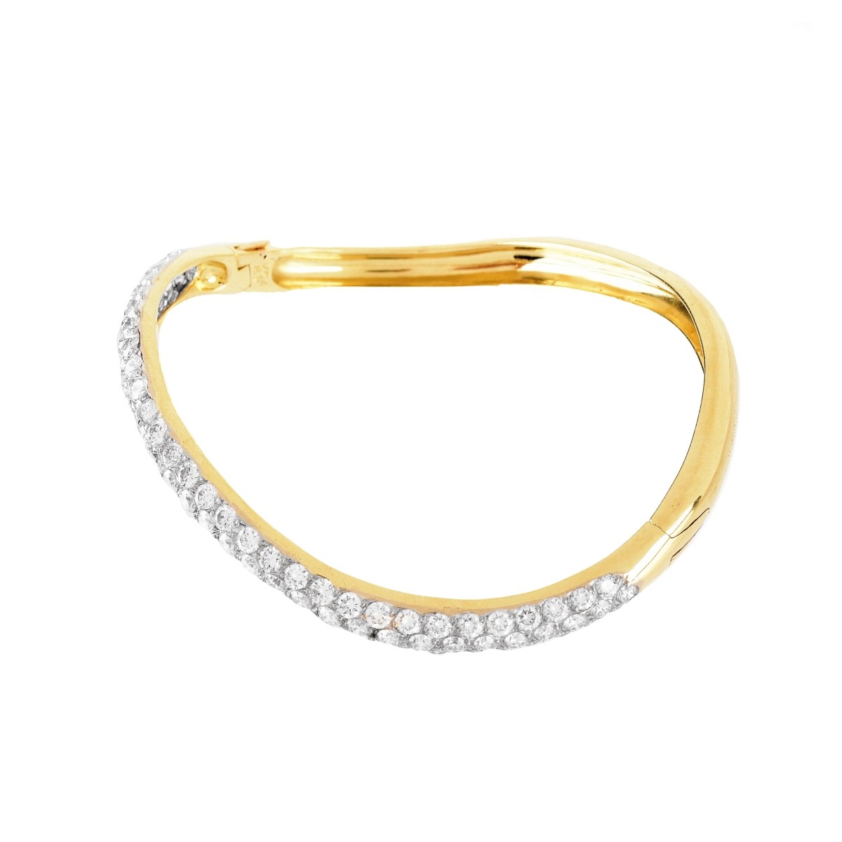 Vintage Van Cleef & Arpels Diamond and 18K Bangle