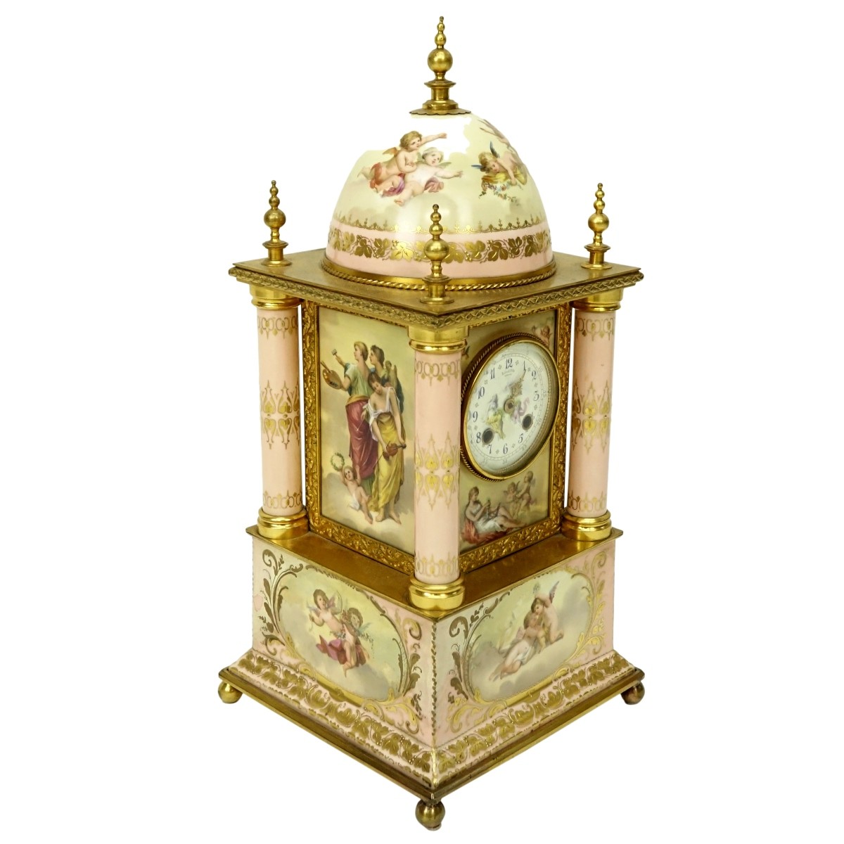 19th C. Royal Vienna Porcelain Mantle Clock