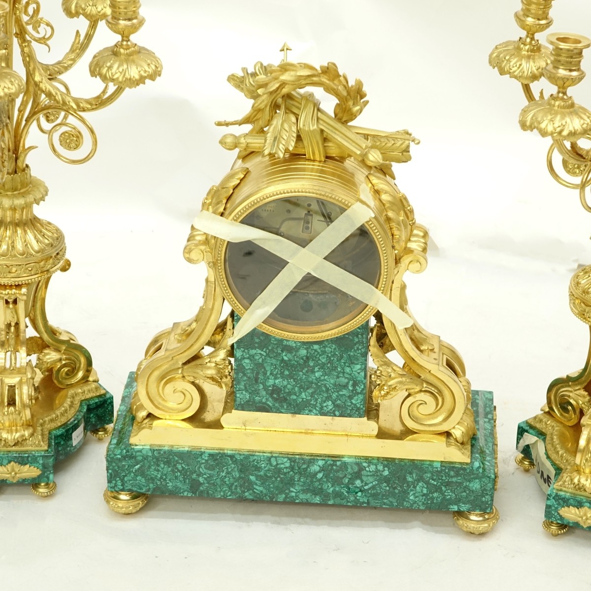 Louis Philippe Clock Garniture