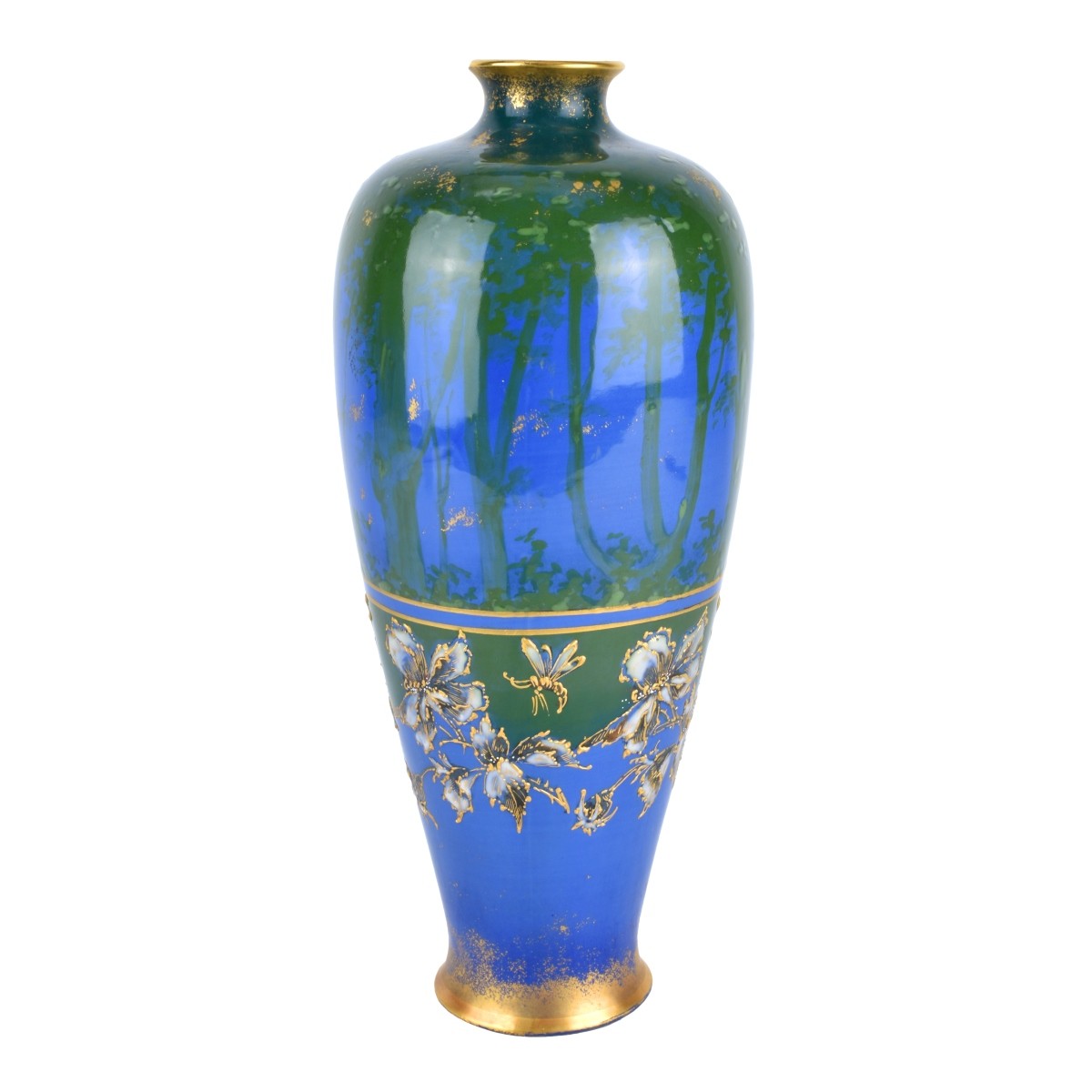 Turn Teplitz Amphora Woodland and Rising Sun Vase