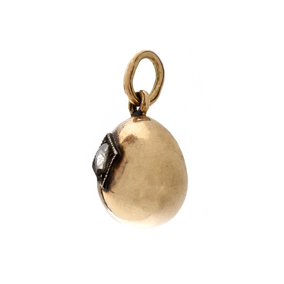 Antique Russian 14K Egg Pendant