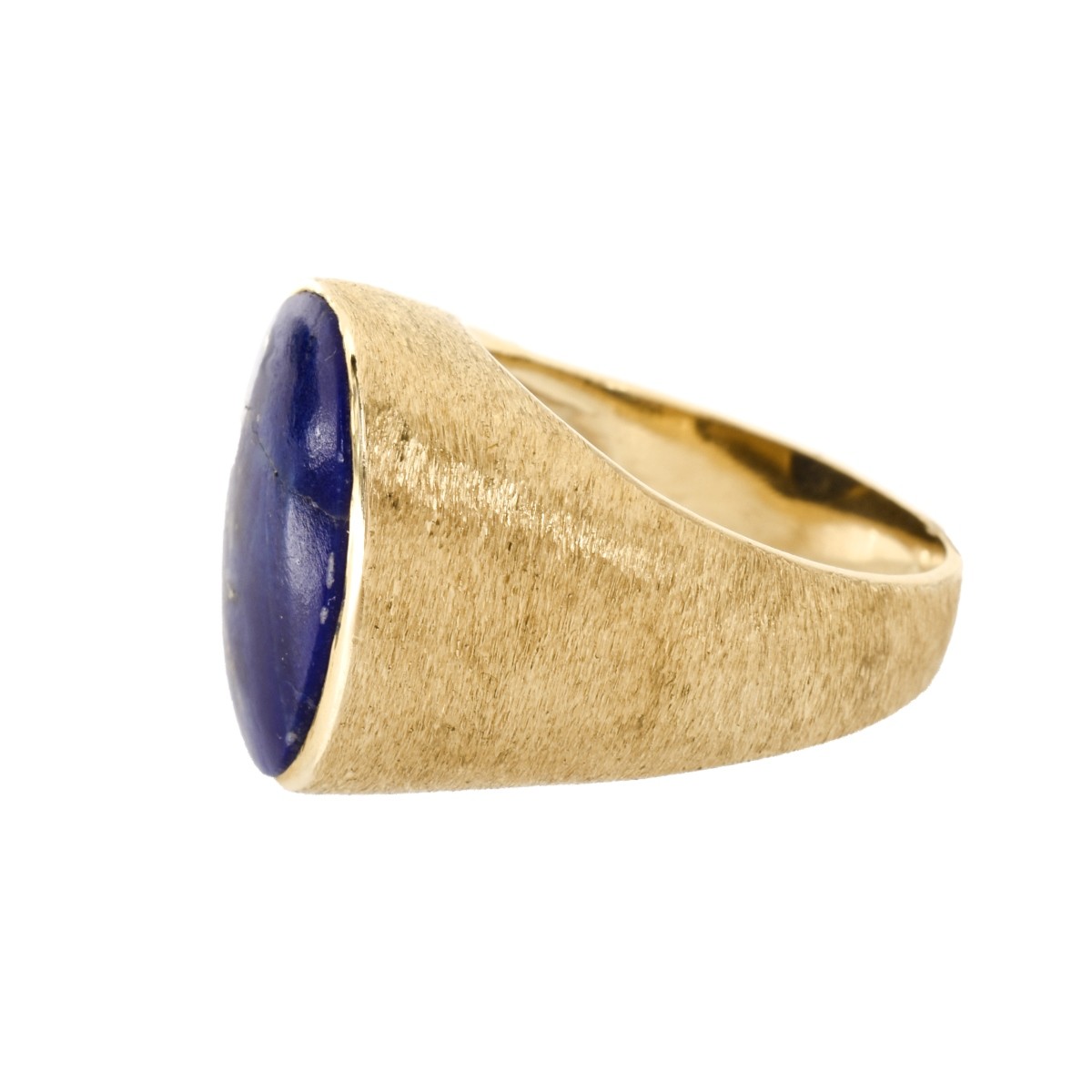 Man's Vintage Lapis and 14K Ring