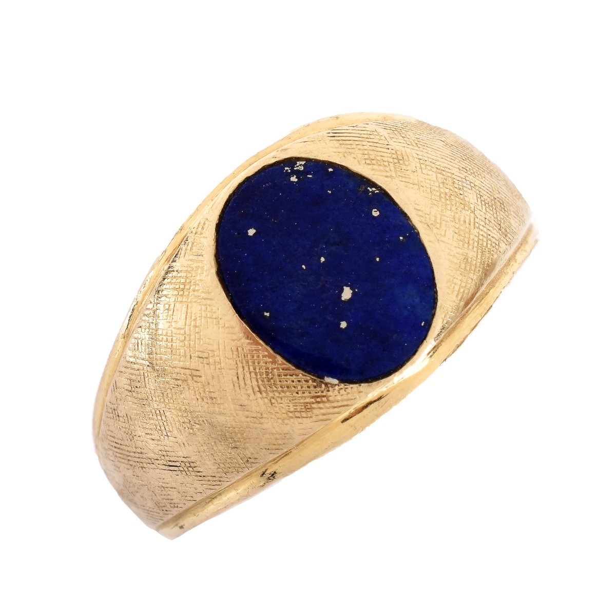 Man's Vintage Lapis and 14K Ring