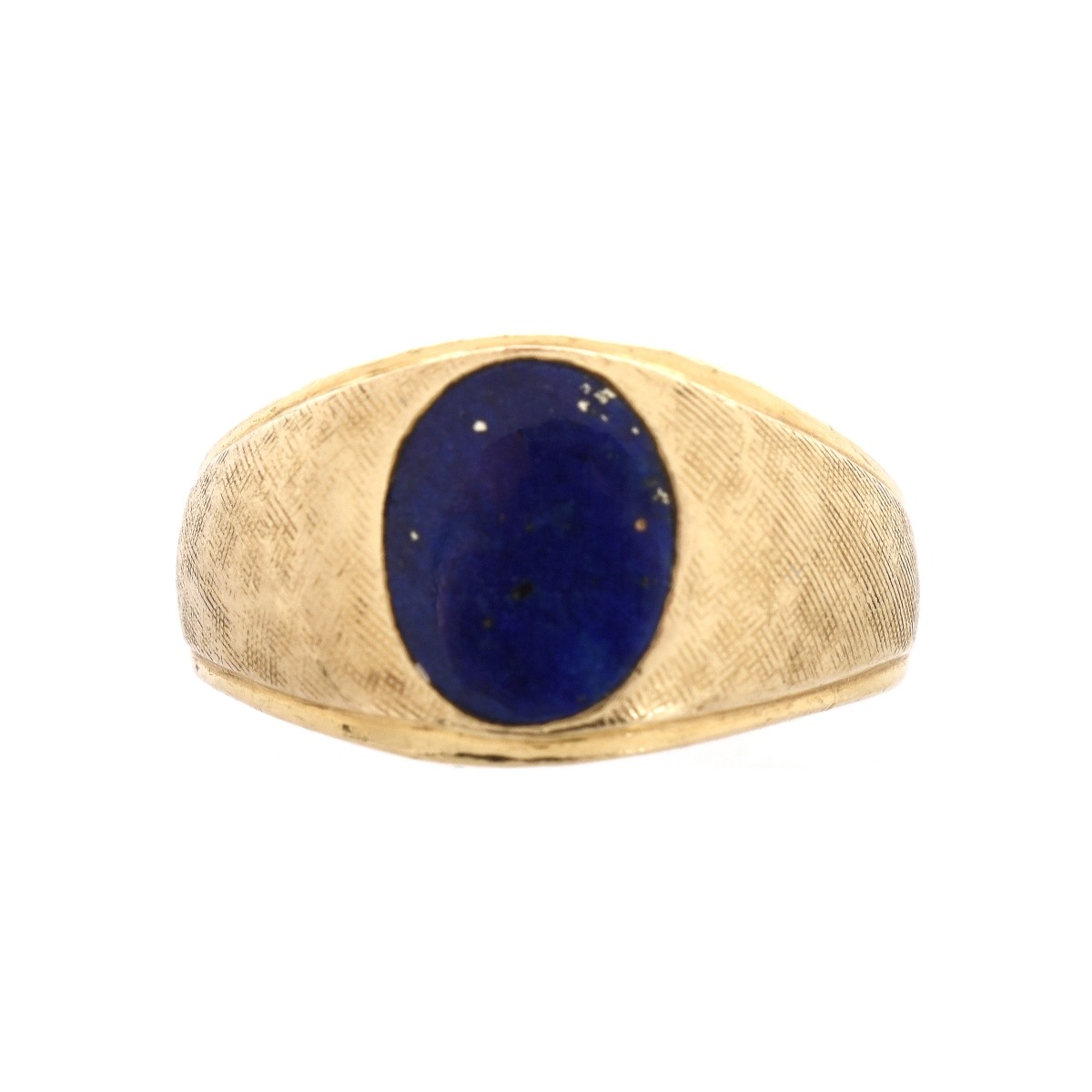 Man's Vintage Lapis and 14K Ring