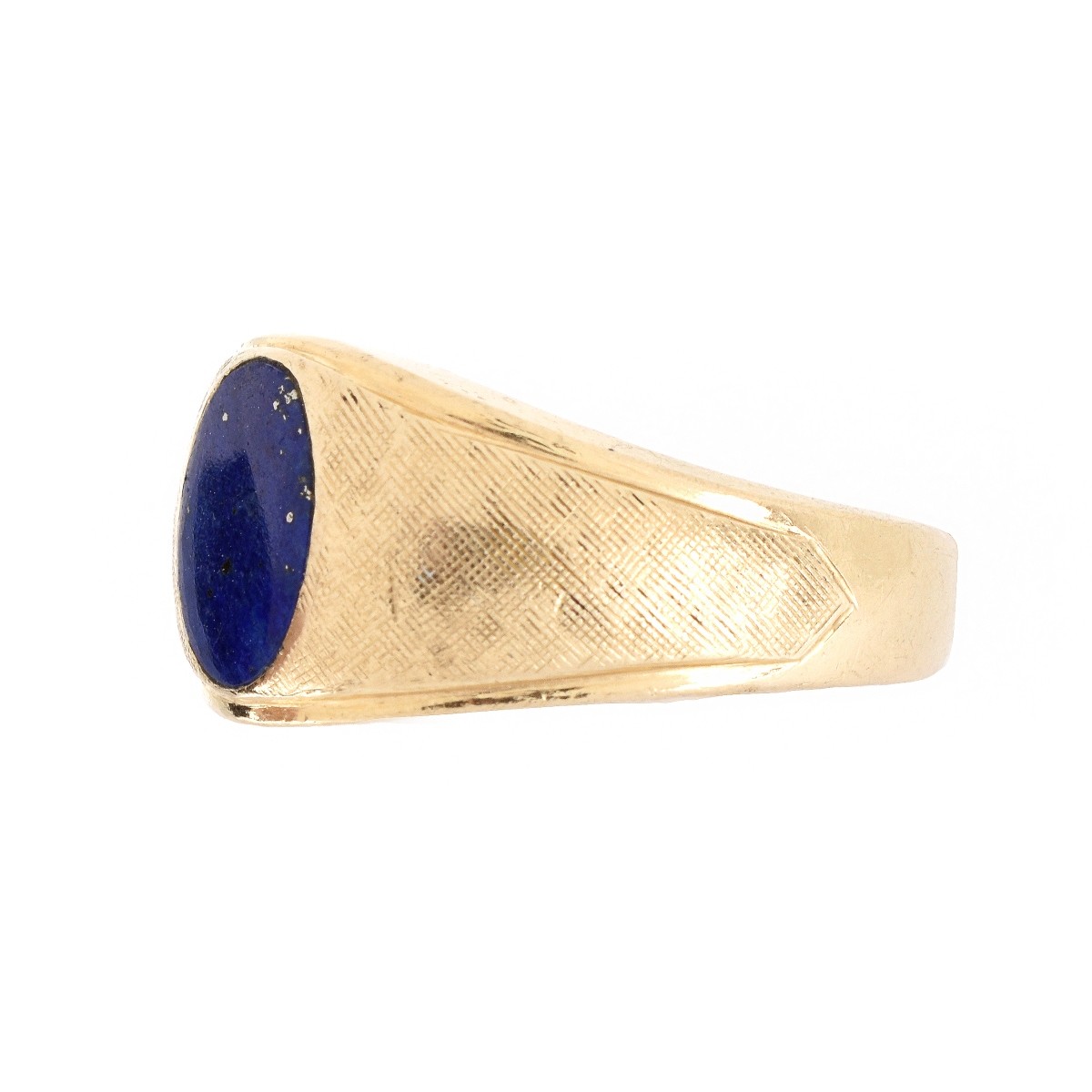 Man's Vintage Lapis and 14K Ring