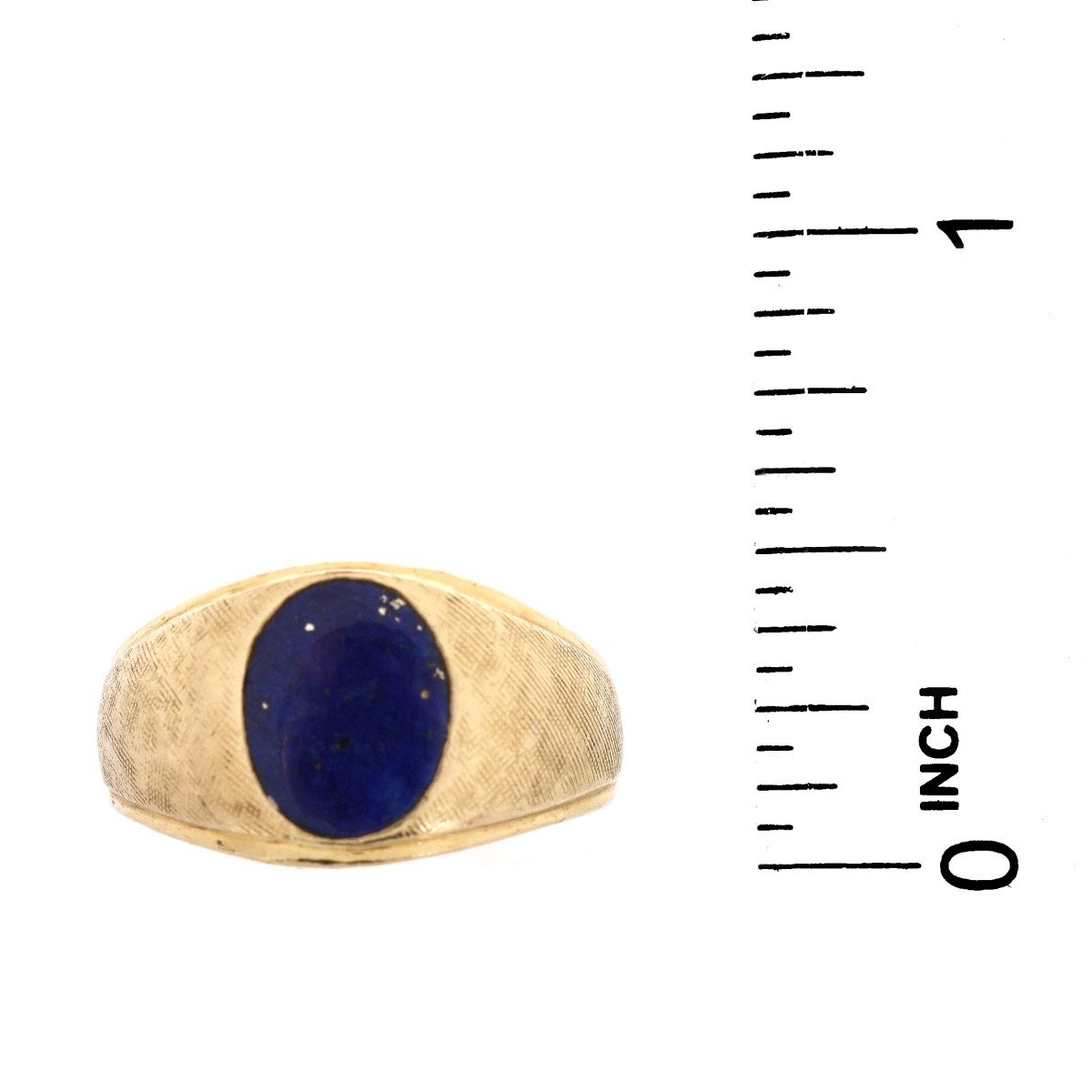 Man's Vintage Lapis and 14K Ring