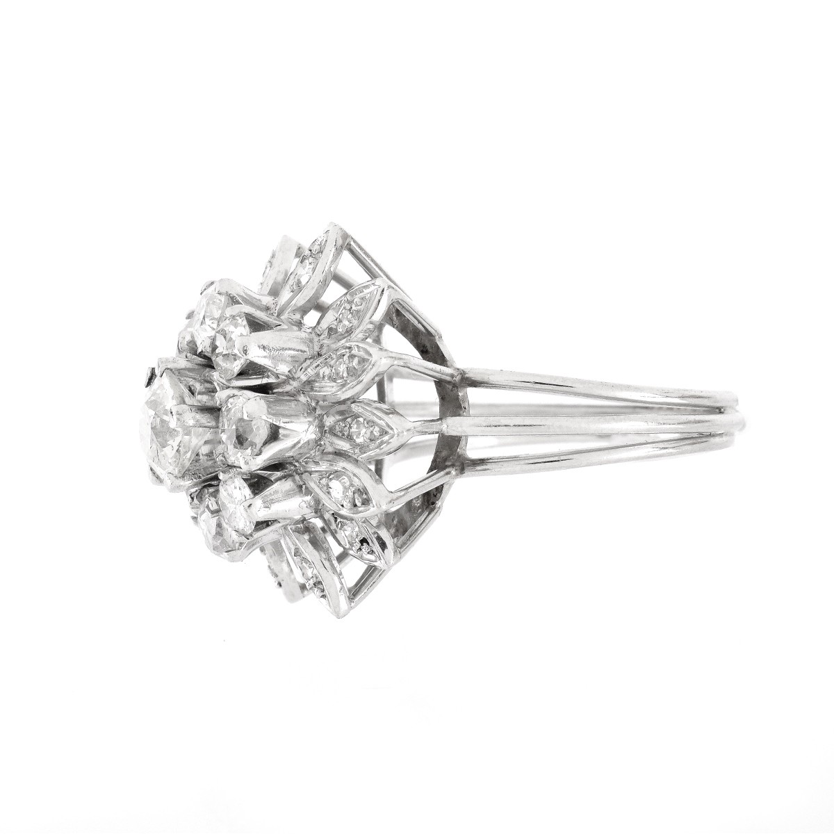 1.90ct TW Diamond and Platinum Ring