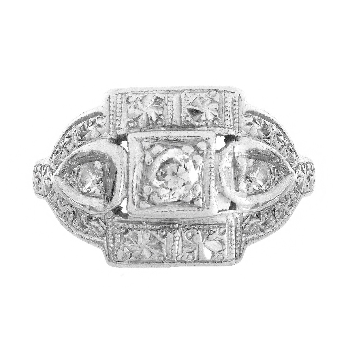 Art Deco Diamond and Platinum Ring