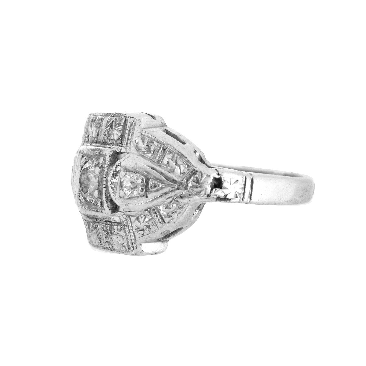 Art Deco Diamond and Platinum Ring