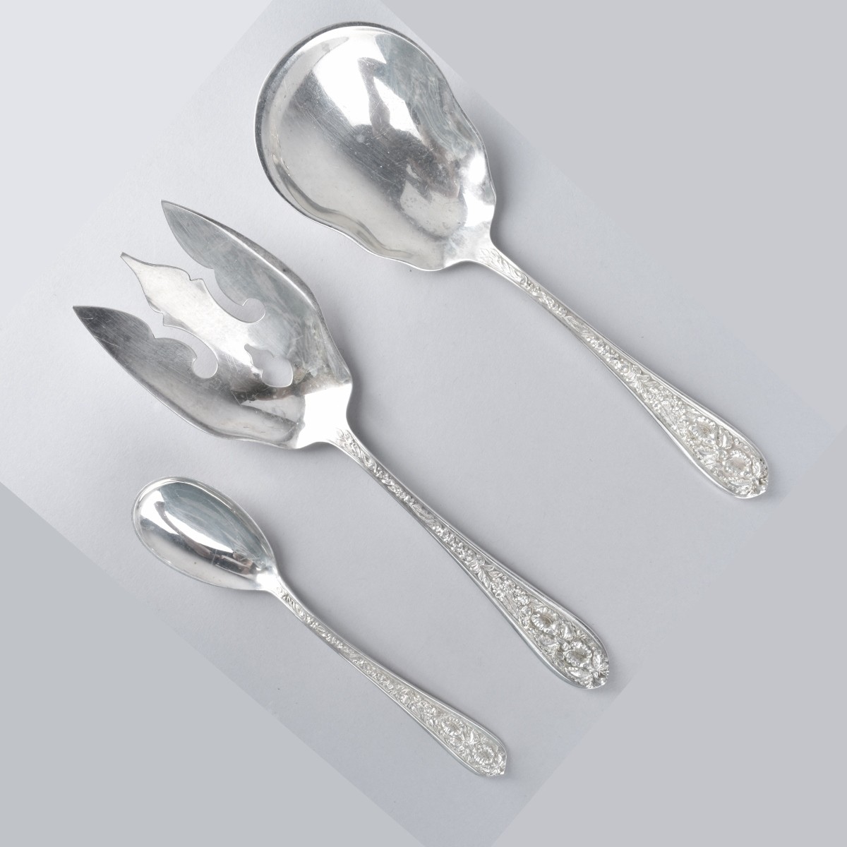 Stieff Corsage Repousse Sterling Flatware