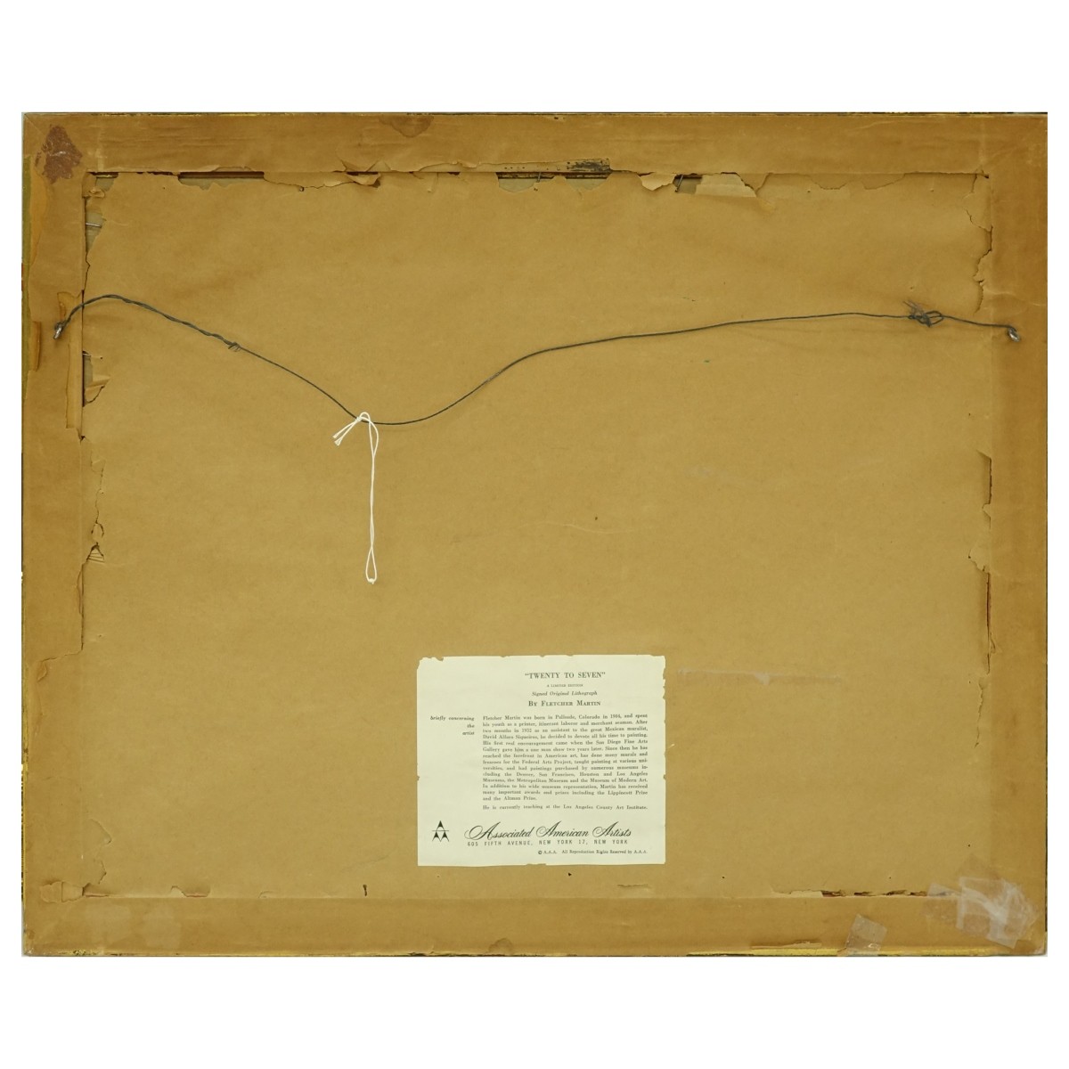 Fletcher Martin Litho