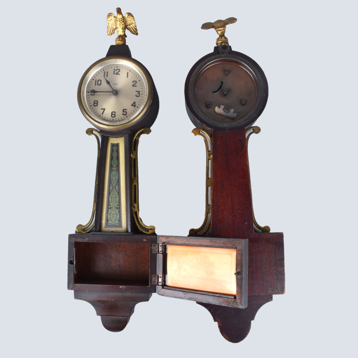 Two New Haven Clock Co Banjo Clocks
