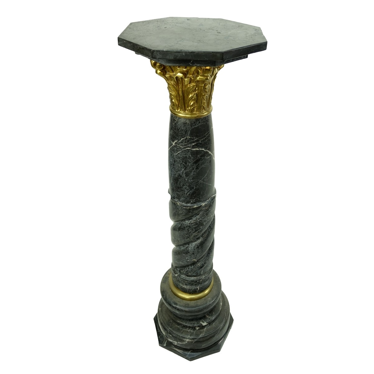 French Marble/Bronze Pedestal