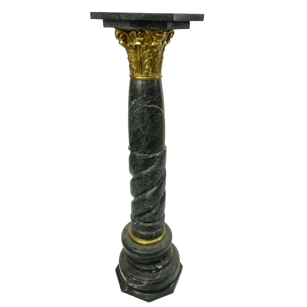 French Marble/Bronze Pedestal