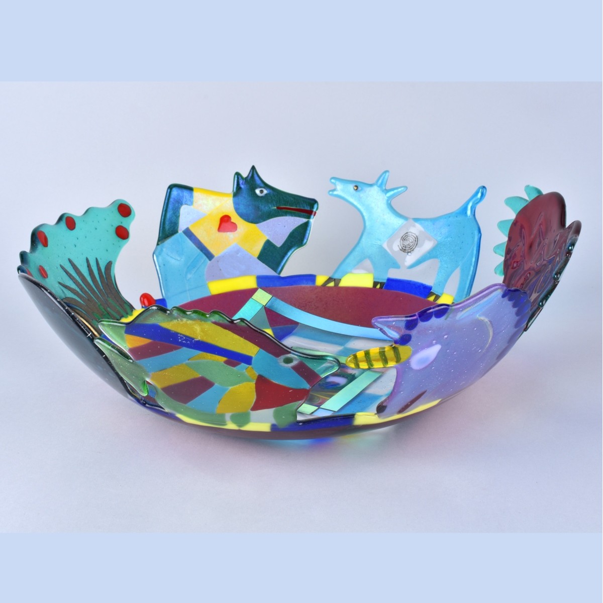 Contemporary Art Glass Bowl