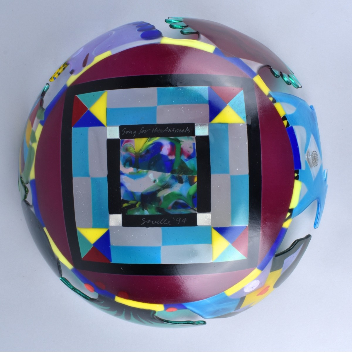 Contemporary Art Glass Bowl