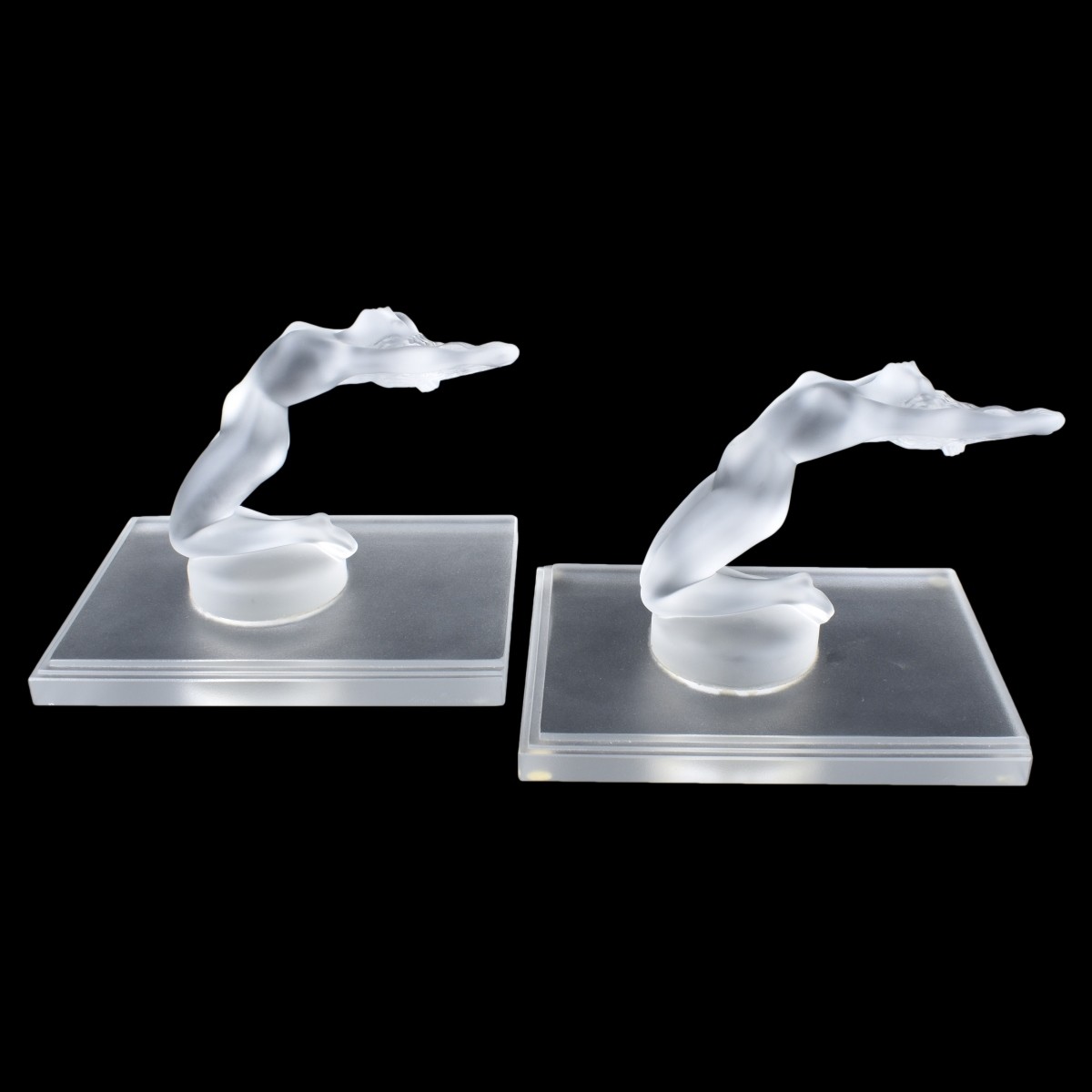 Lalique Bookends