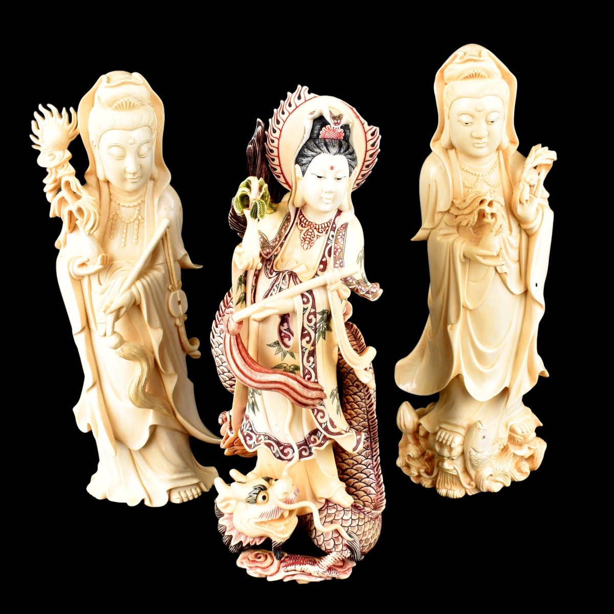 Three Ivory Figures