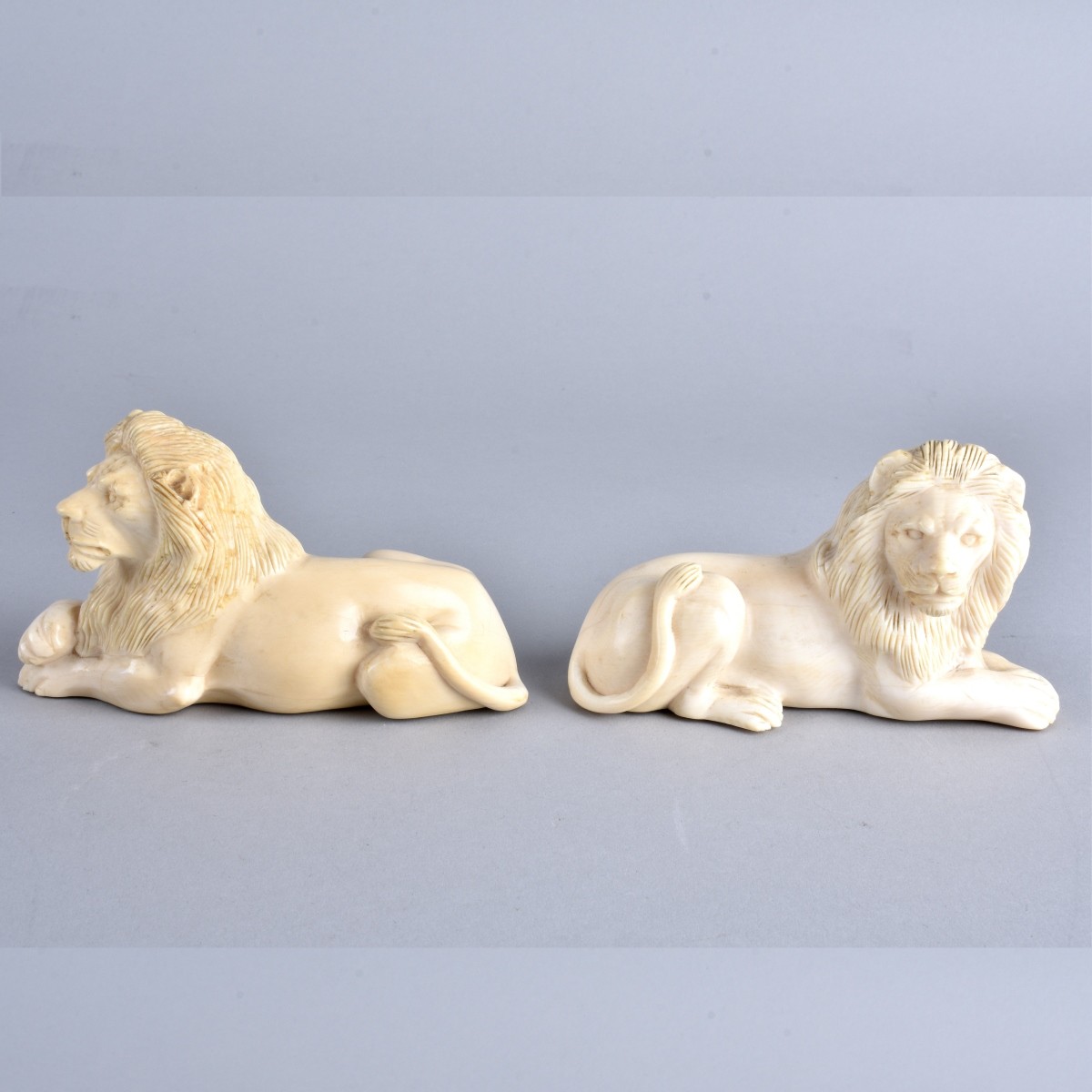 Carved Ivory Lions