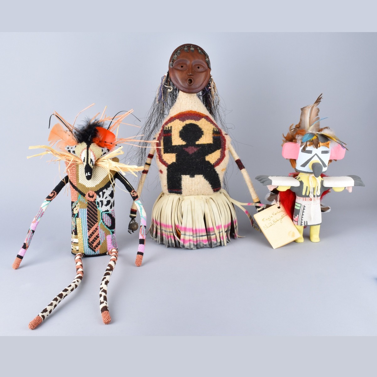 Three Native American Dolls