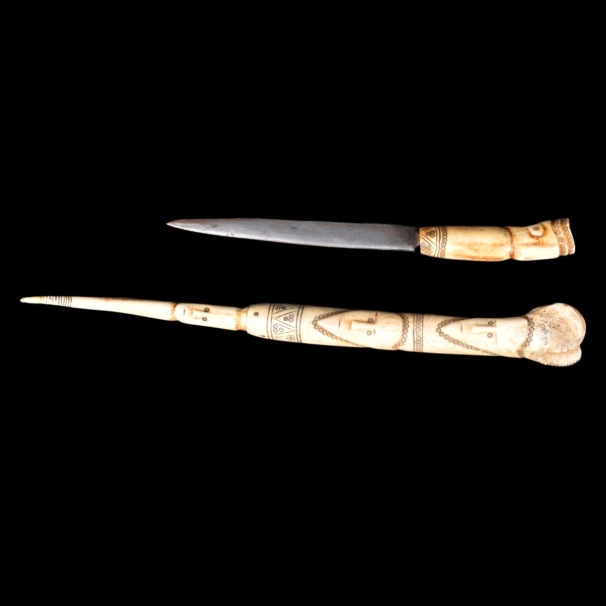 Inuit Carved Walrus Ivory Dagger