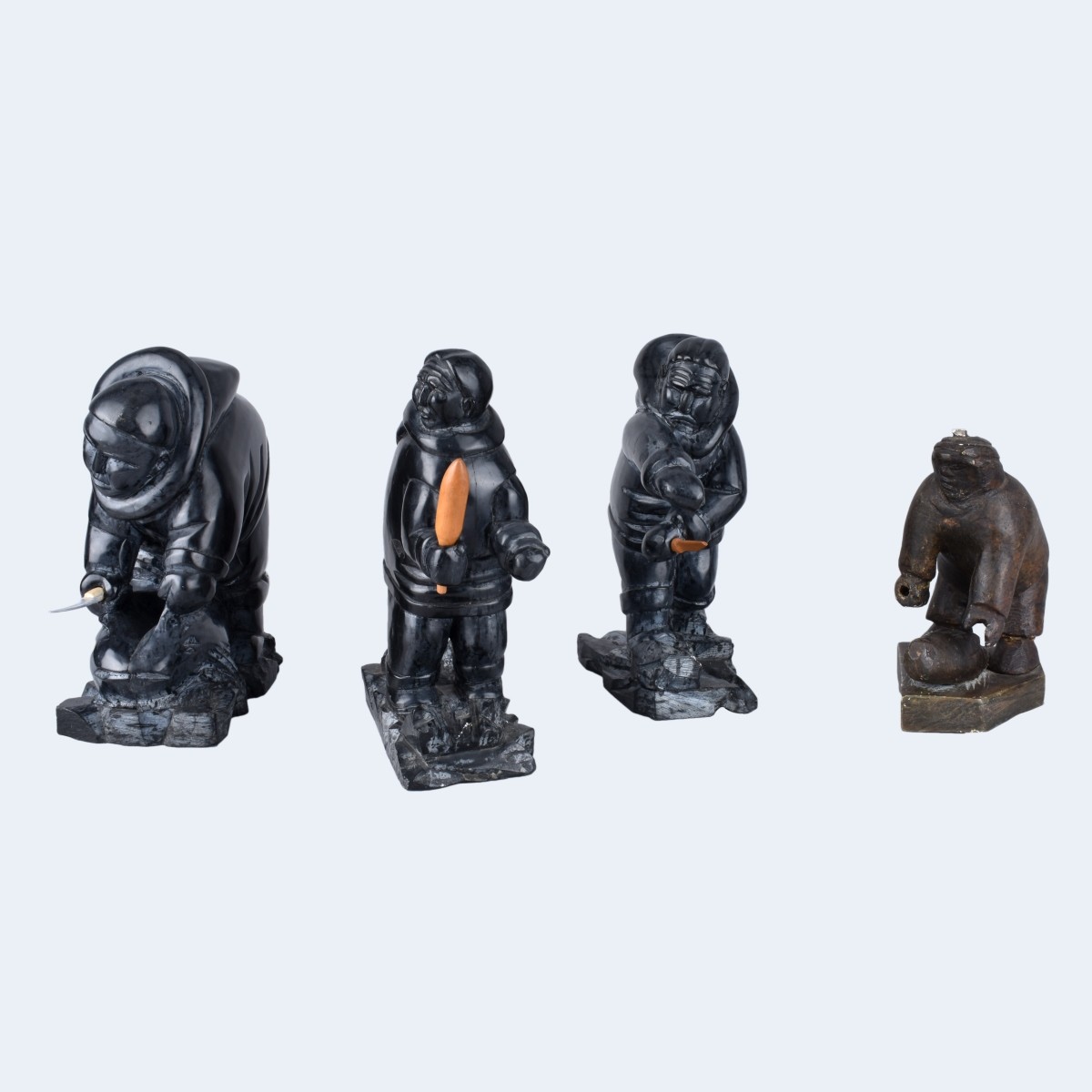 Four Inuit Stone Sculptures