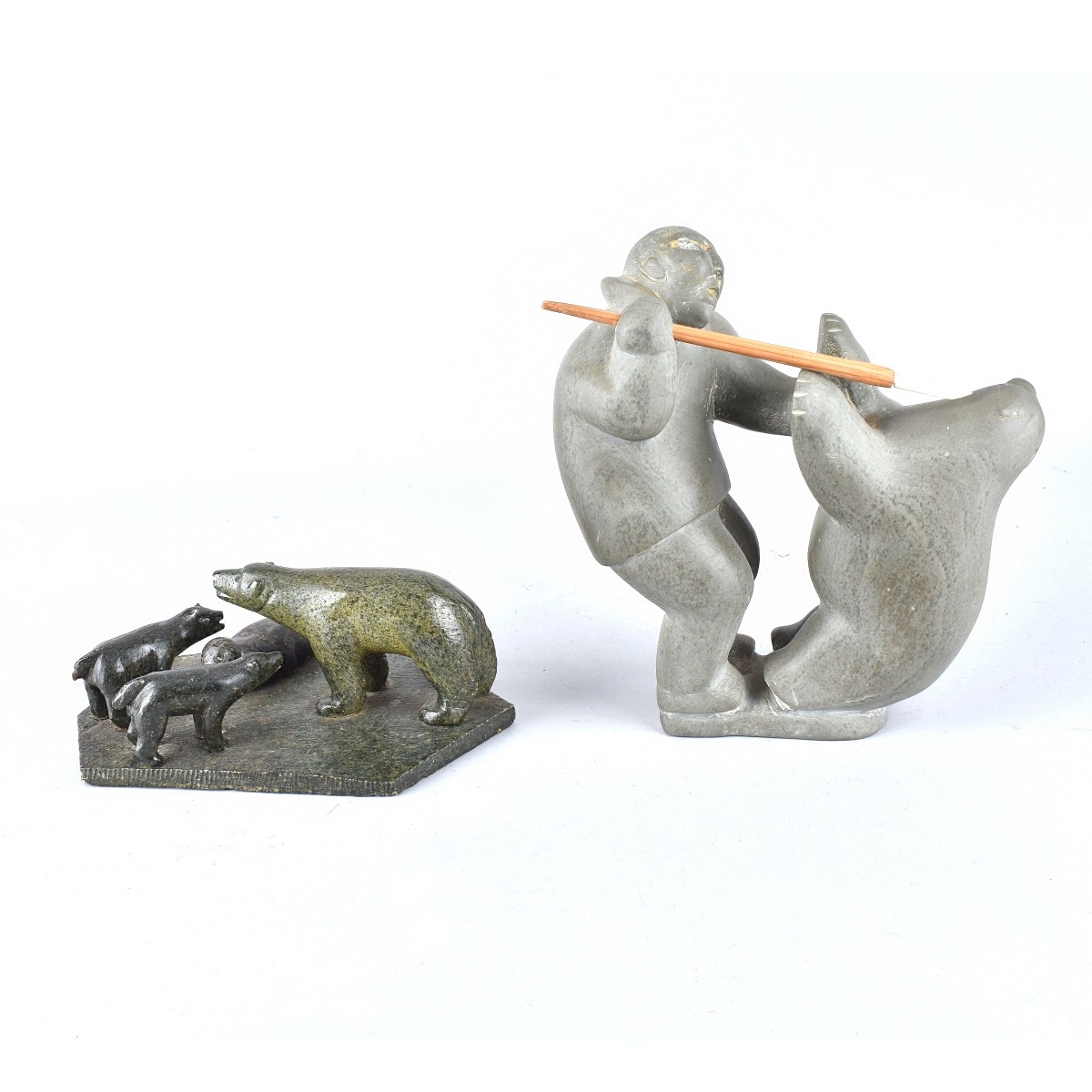Two Inuit Stone Carvings