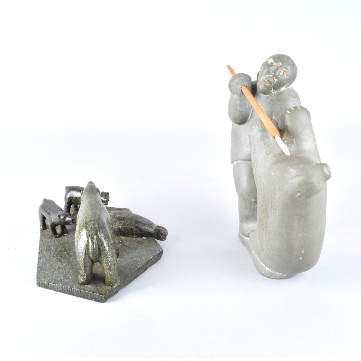 Two Inuit Stone Carvings