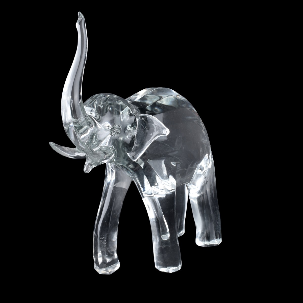 Large Crystal Elephant
