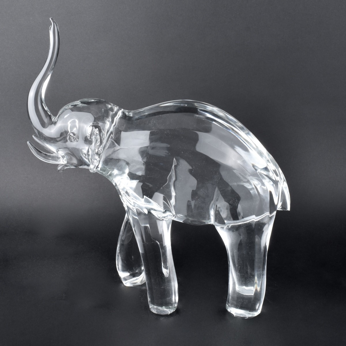 Large Crystal Elephant