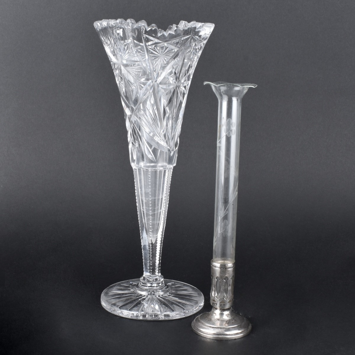 Four Vintage Glass Tableware