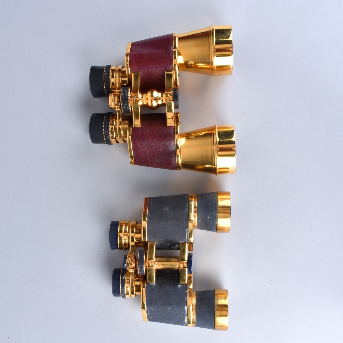 Vintage English Gilt Brass Binoculars